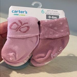 Carter's Child of Mine Pink Baby Socks